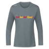 Ick bin dit Spiel! - Frauen Sport Langarmshirt - Grau