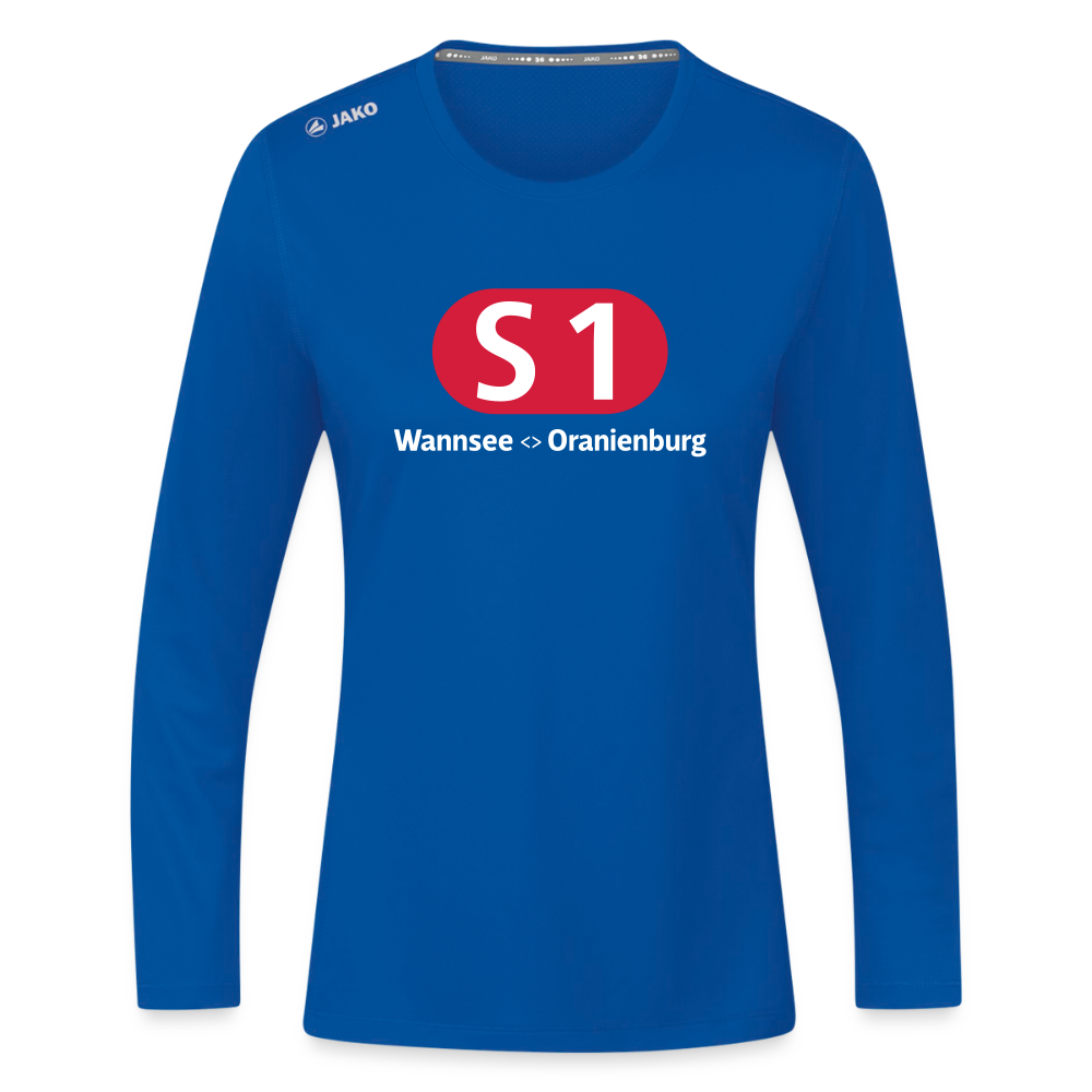 S1 - Frauen Sport Langarmshirt - Royalblau