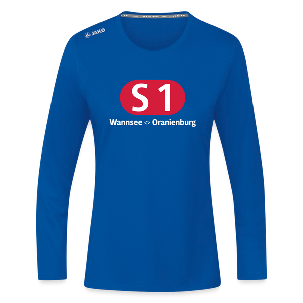 S1 - Frauen Sport Langarmshirt - Royalblau