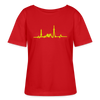 Herzschlag für Fahrradfahrer - Relaxed Rundhals Frauen Bio-T-Shirt - Rot