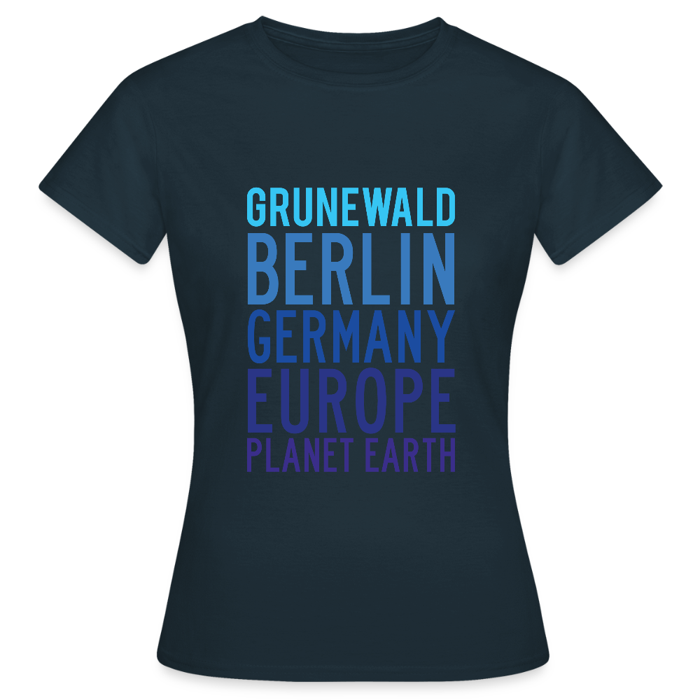 Grunewald Planet Earth - Frauen Premium T-Shirt - Navy