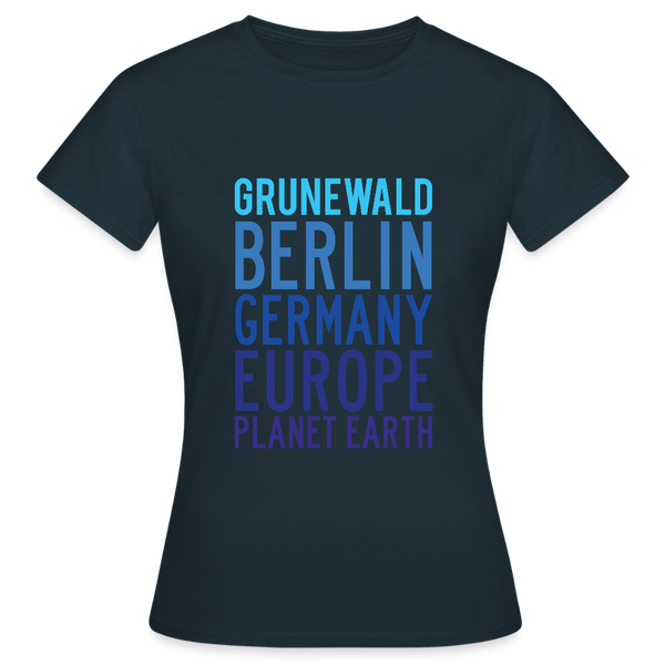 Grunewald Planet Earth - Frauen Premium T-Shirt - Navy