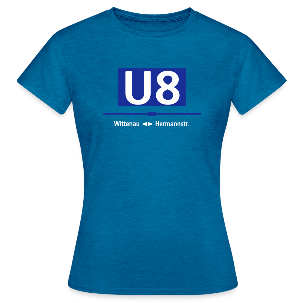 U8 - Frauen Premium T-Shirt - Antikblaues Saphir meliert