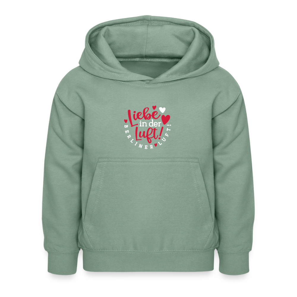 Liebe in der Luft! Berliner Luft! - Kinder Hoodie - Graugrün