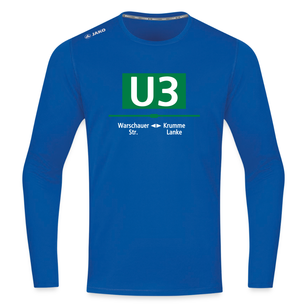 U3 - Männer Sport Langamshirt - Royalblau