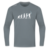 Evolution - Männer Sport Langamshirt - Grau