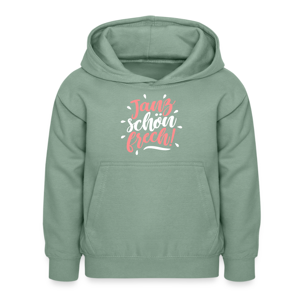 Janz schön frech! - Kinder Premium Hoodie - Graugrün