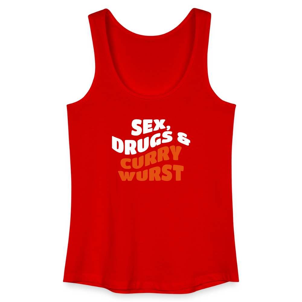 Sex, Drucks & Currywurst - Frauen Bio Tank Top - Rot