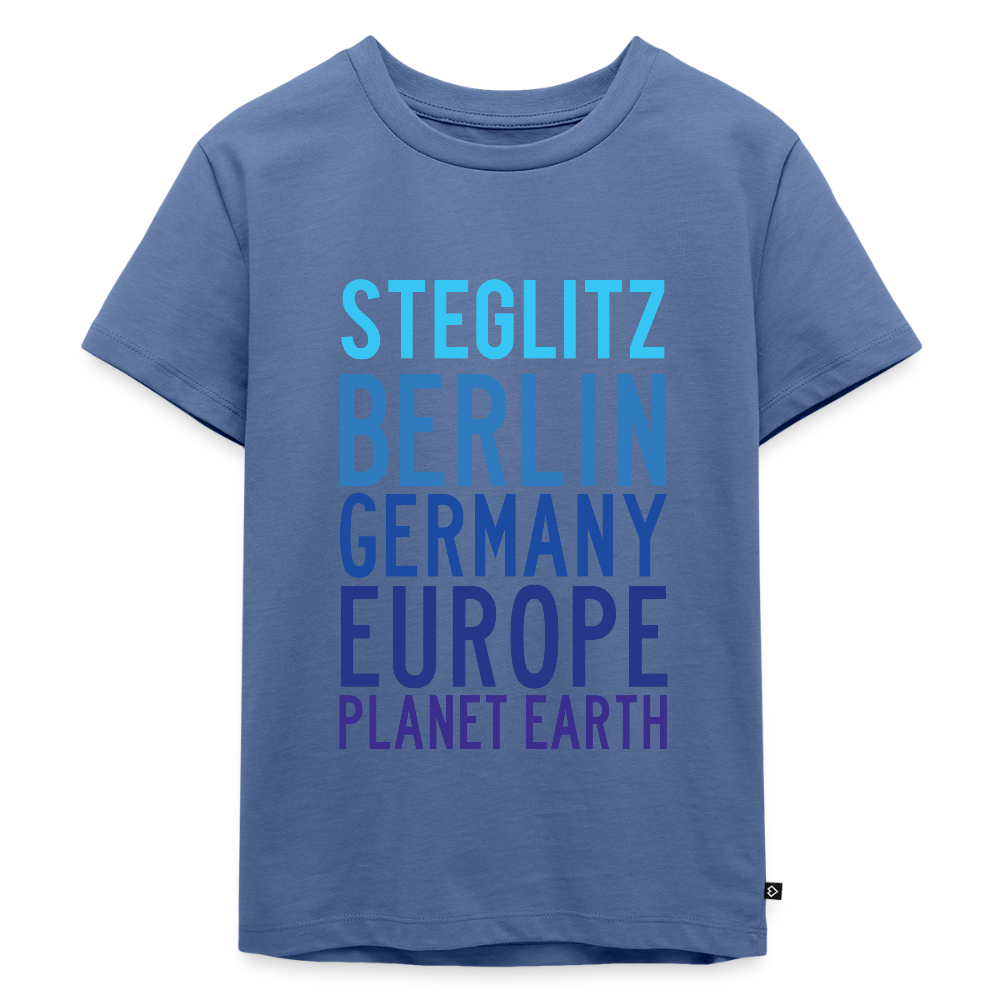 Steglitz Planet Earth - Kinder Premium T-Shirt - Taubenblau