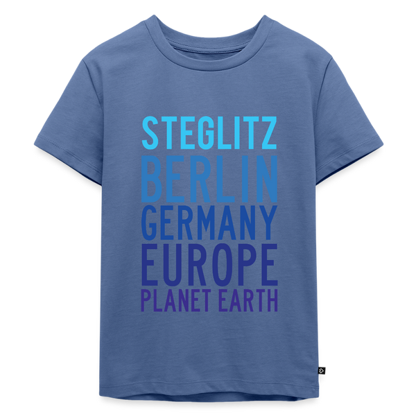 Steglitz Planet Earth - Kinder Premium T-Shirt - Taubenblau