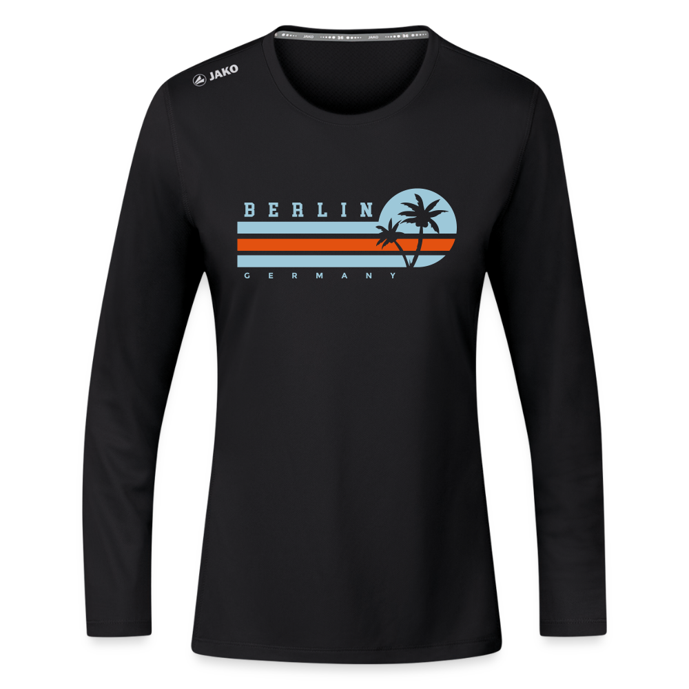 Berlin, Germany - Frauen Sport Langarmshirt - Schwarz
