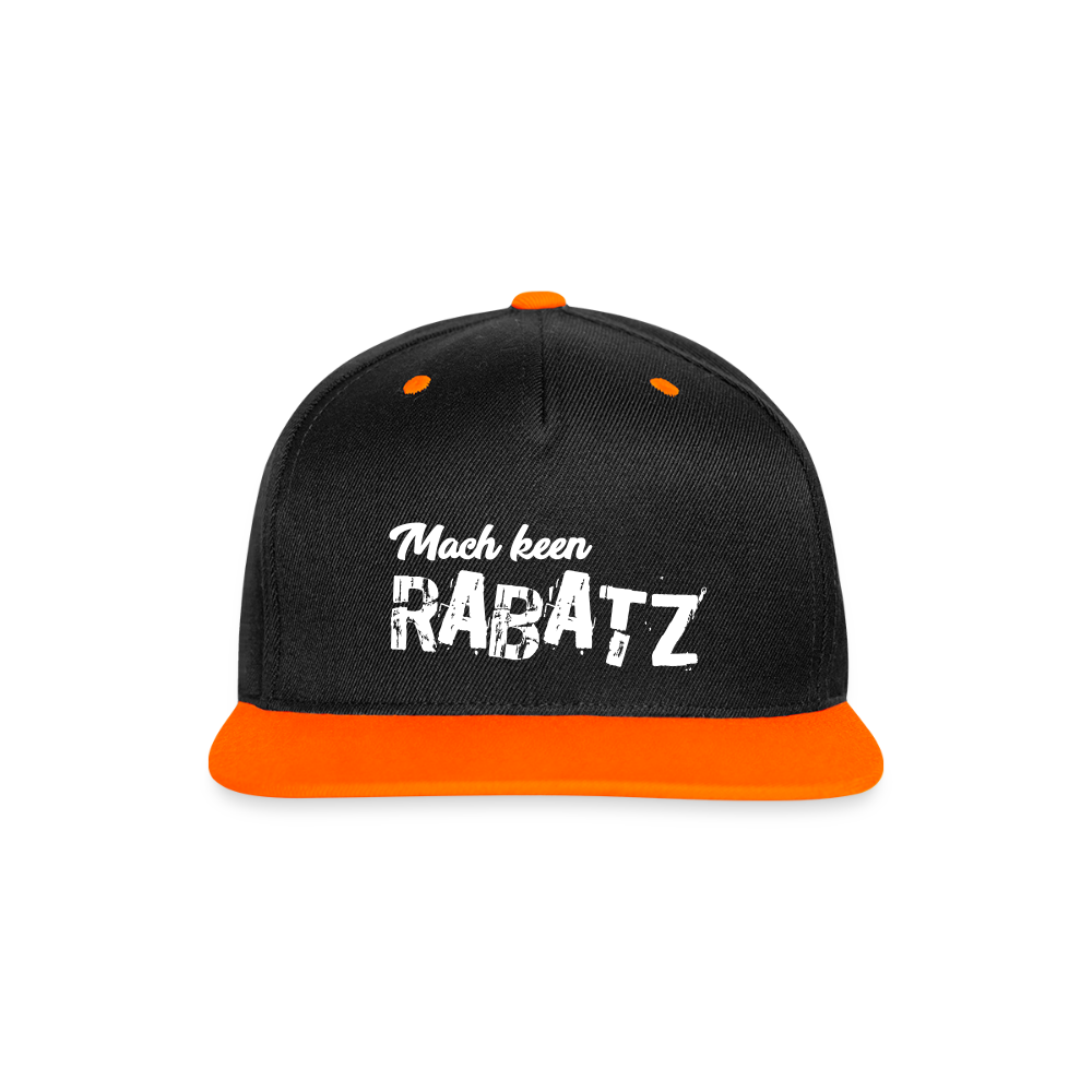 Mach keen Rabatz - Snapback Cap - Schwarz/Neonorange