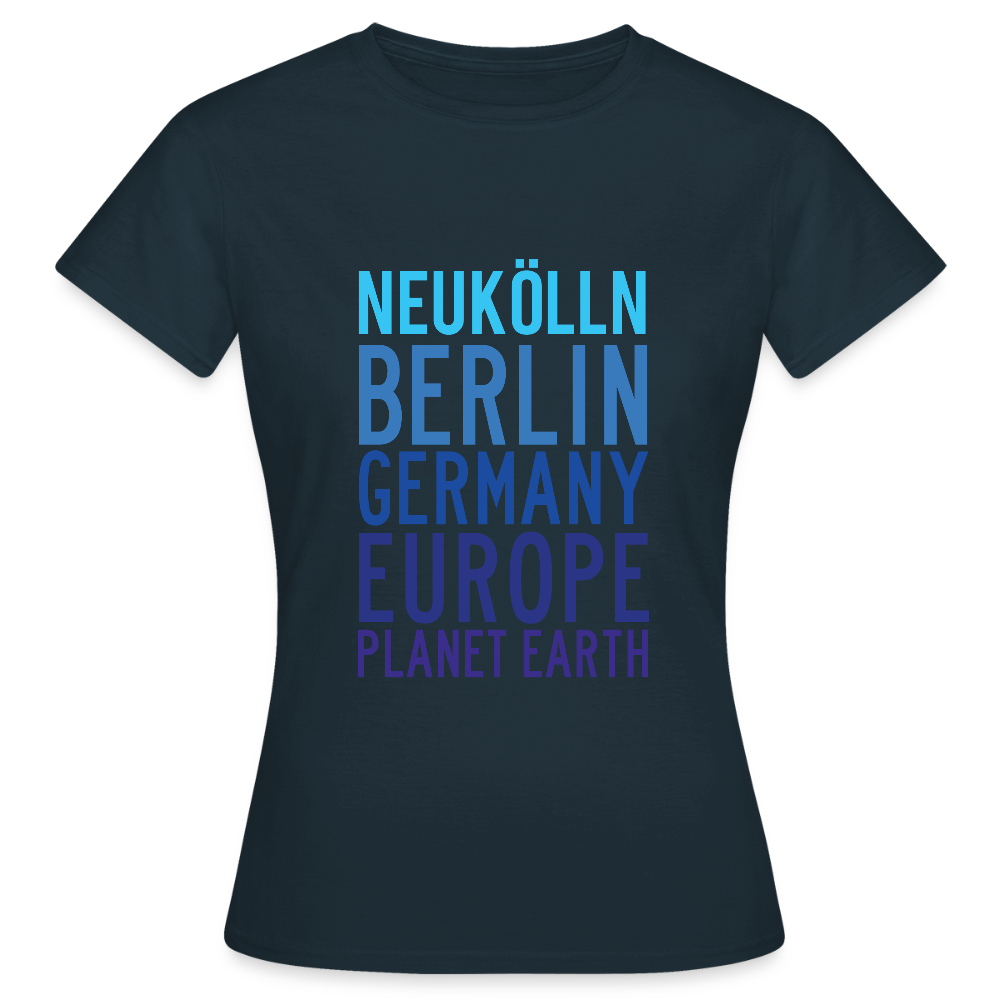 Neukölln Planet Earth - Frauen Premium T-Shirt - Navy