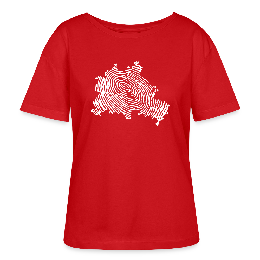 Berliner Finger - Relaxed Rundhals Frauen Bio-T-Shirt - Rot