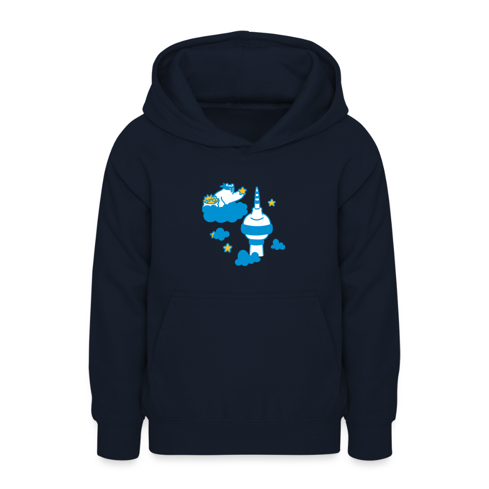 Berliner Bär bei Nacht - Teenager Hoodie - Navy
