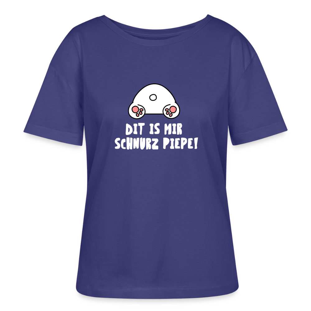 Dit is mir Schnurz Piepe - Relaxed Rundhals Frauen Bio-T-Shirt - Dämmerung