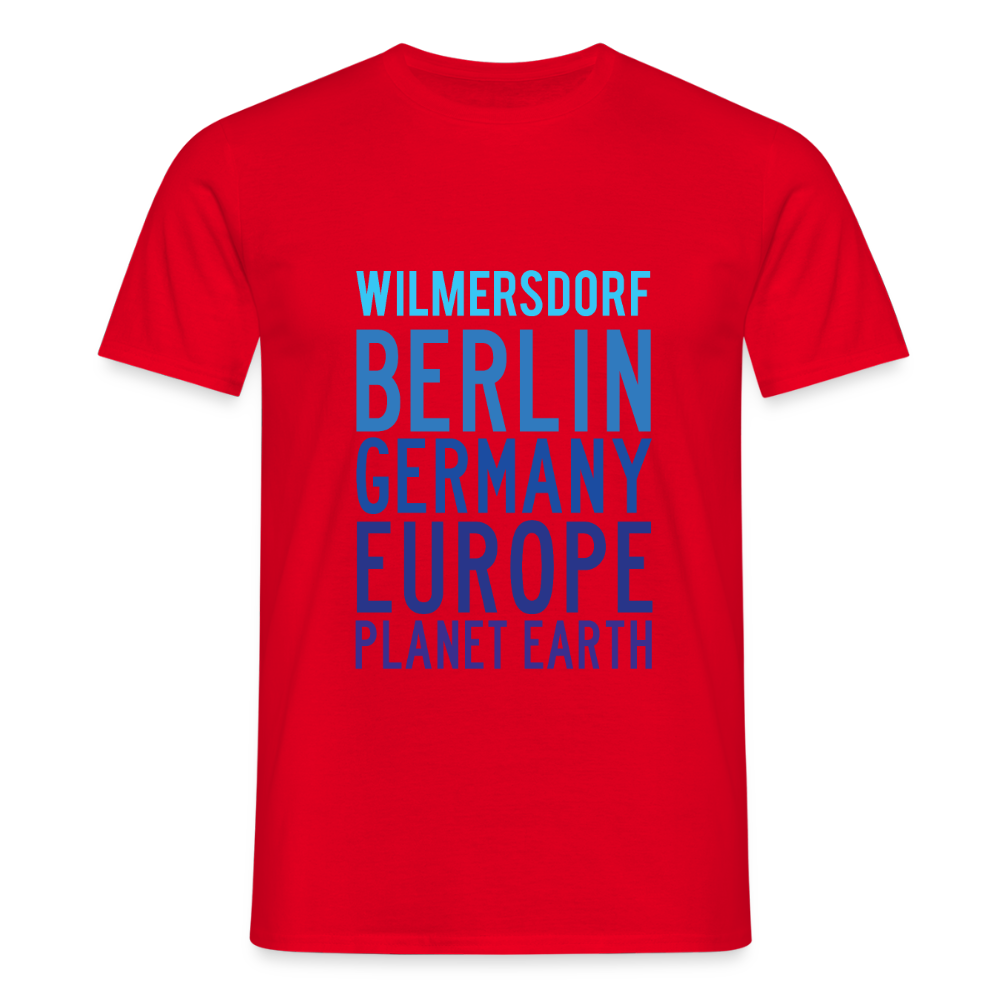 Wilmersdorf Planet Earth - Männer Premium T-Shirt - Rot