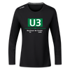 U3 - Frauen Sport Langarmshirt - Schwarz