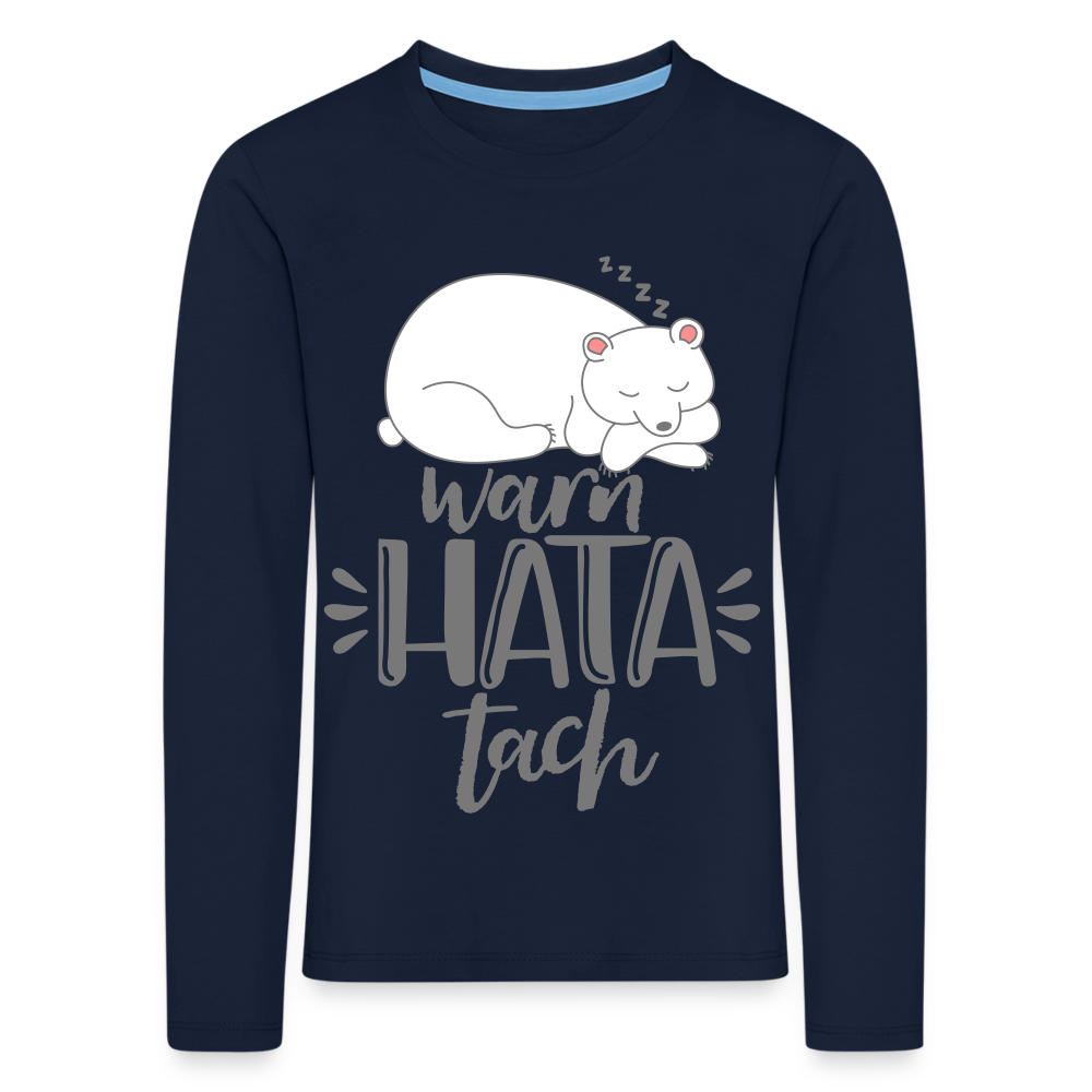Warn hata Tach - Kinder Langarmshirt - Navy