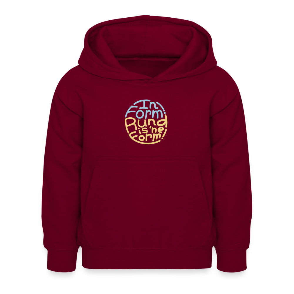 In Form! Rund is 'ne Form! - Kinder Hoodie - Bordeaux