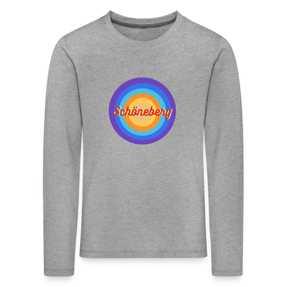 Schöneberg retro - Kinder Langarmshirt - Grau meliert