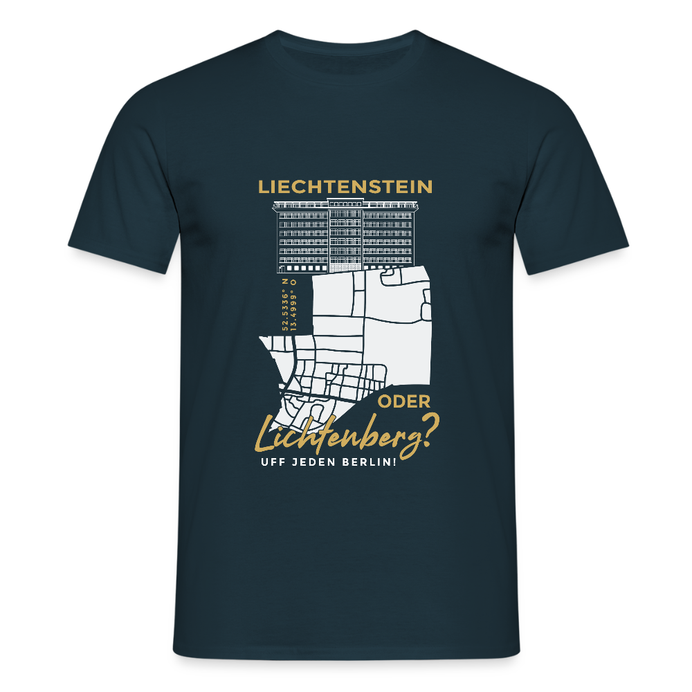 Liechtenstein oder Lichtenberg - Männer Premium T-Shirt - Navy