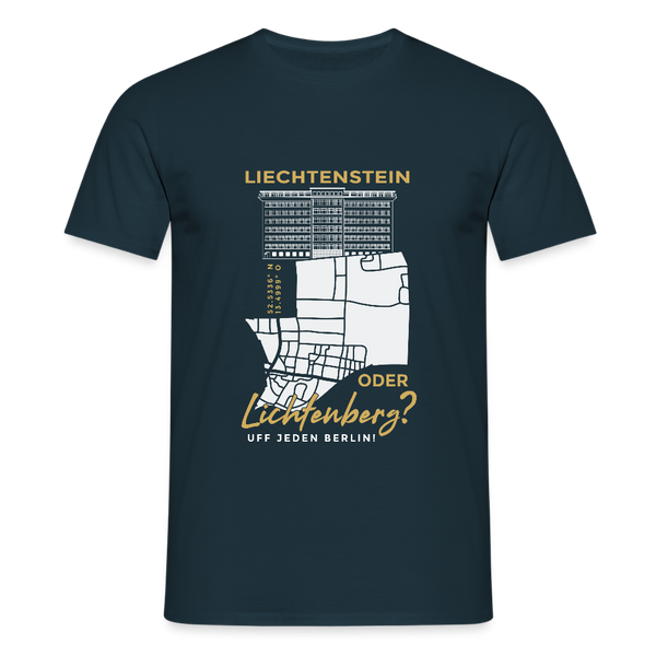 Liechtenstein oder Lichtenberg - Männer Premium T-Shirt - Navy