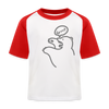 Böser Berliner Bär - Kinder Baseball T-Shirt - Weiß/Rot