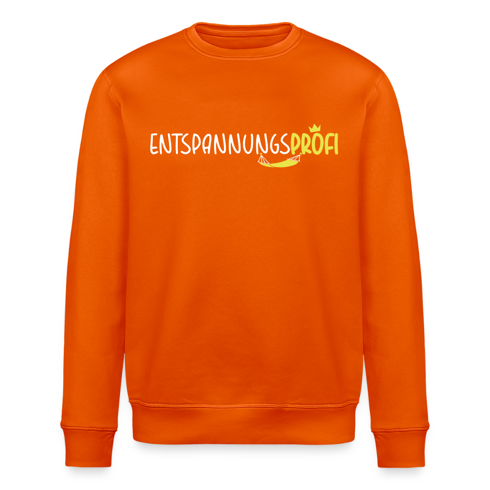 Entspannungsprofi - Unisex Bio Sweatshirt - Tieforange