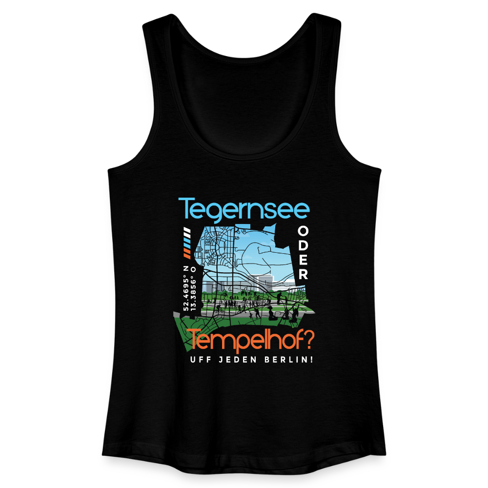 Tegernsee oder Tempelhof - Frauen Bio Tank Top - Schwarz
