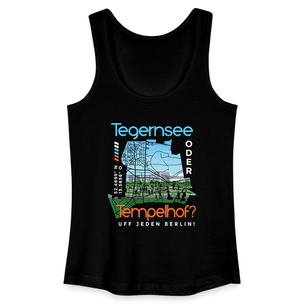 Tegernsee oder Tempelhof - Frauen Bio Tank Top - Schwarz