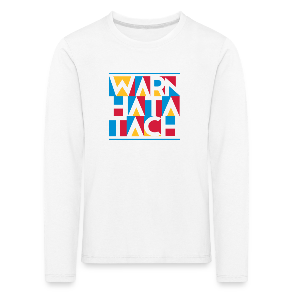 Warn Hata Tach - Kinder Langarmshirt - Weiß