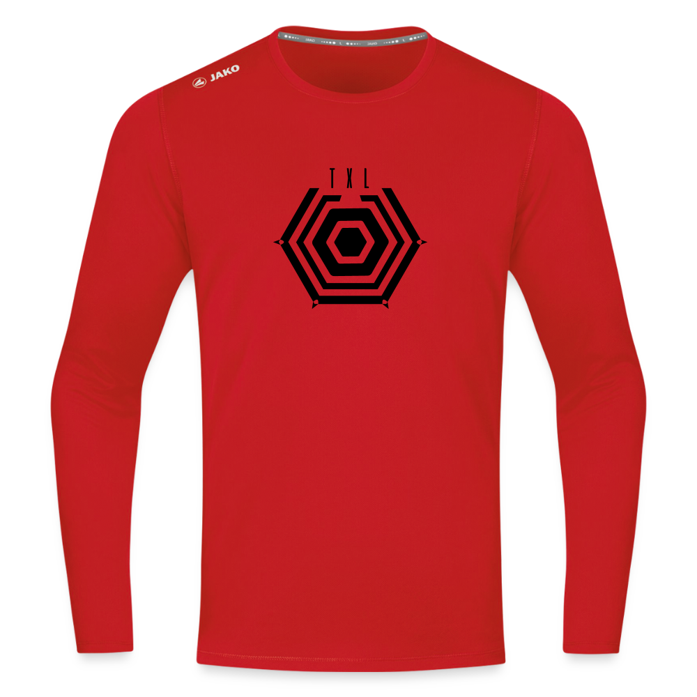 Tegel TXL Umrisse - Männer Sport Langamshirt - Rot
