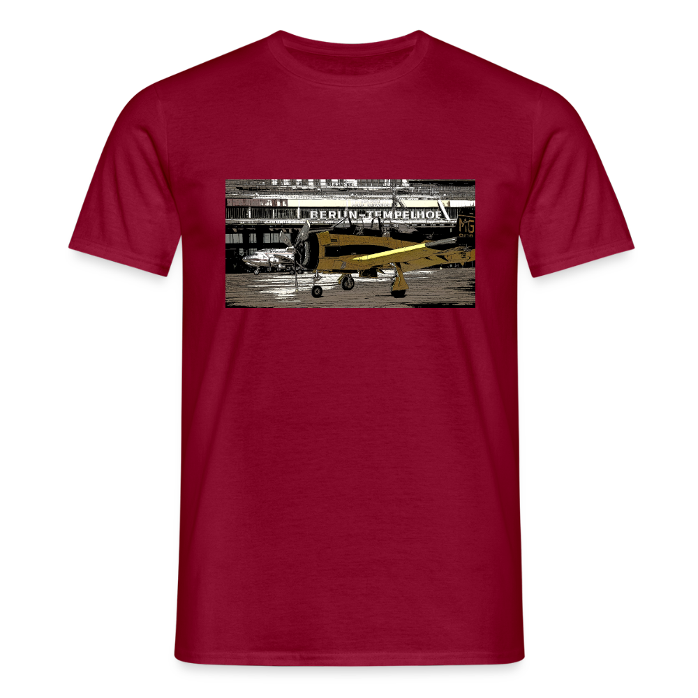 Tempelhof Flugzeug - Männer Premium T-Shirt - Ziegelrot
