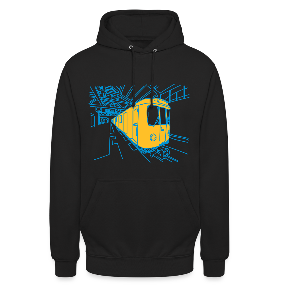 U-Bahn in Linien - Unisex Hoodie - Schwarz