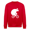 Fahrradbär - Unisex Bio Sweatshirt - Rot