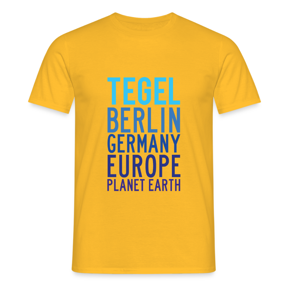 Tegel Planet Earth - Männer Premium T-Shirt - Gelb