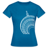 Der Turm von unten - weiß - Frauen Premium T-Shirt - Antikblaues Saphir meliert