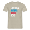 Justus & Peter & Bob & Icke - Männer Premium T-Shirt - Sandbeige