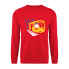 Bär in U-Bahn Kommt - Unisex Pullover - Rot