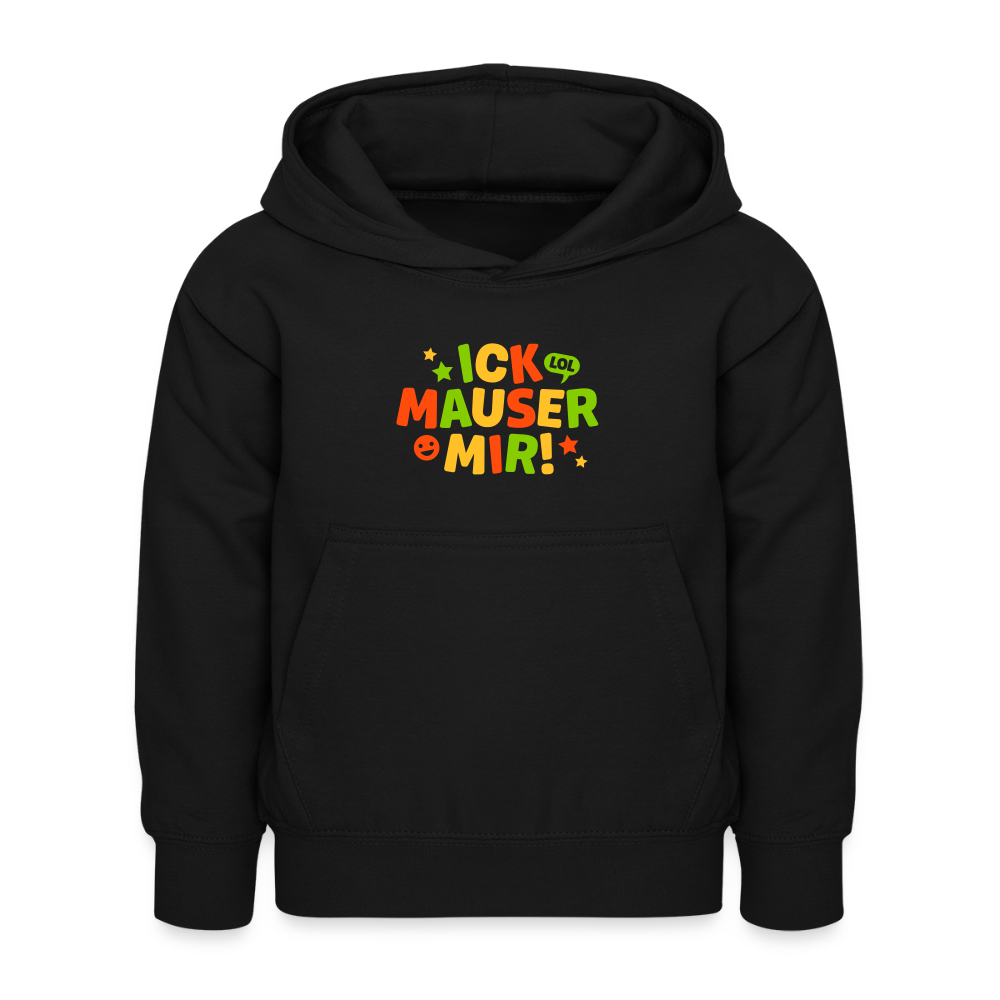 ick mauser - Kinder Hoodie - Schwarz