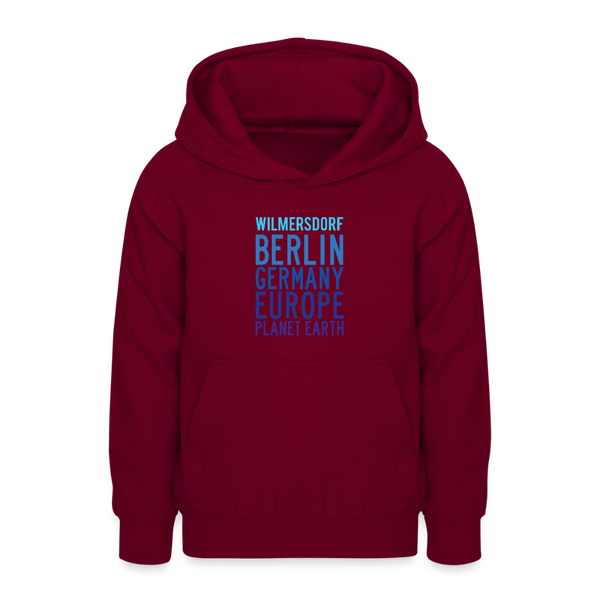 Wilmersdorf Planet Earth - Teenager Hoodie - Bordeaux