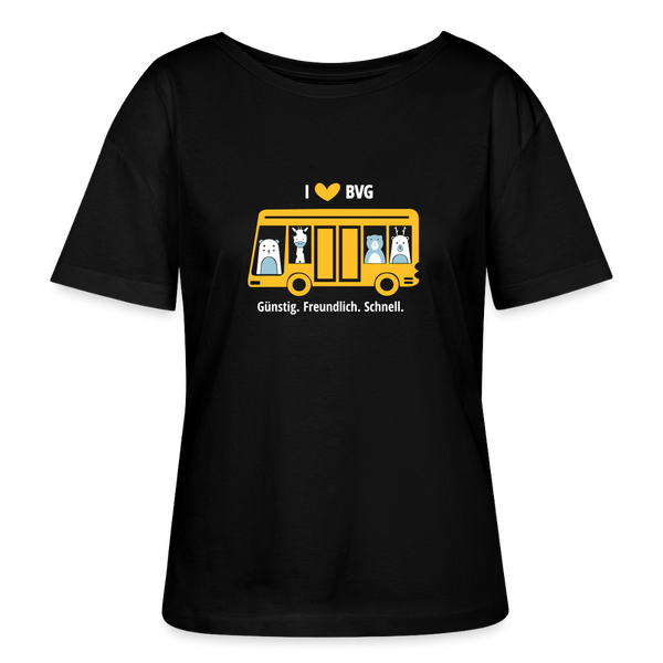 Das T-Shirt zeigt das Motiv I love BVG als Berlin-Motiv rund um den öffentlichen Nahverkehr.