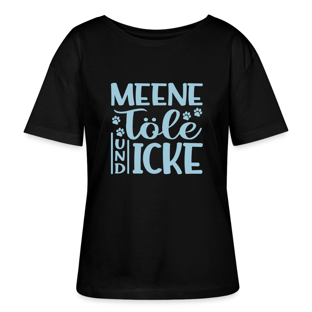 Meene Töle und Icke - Relaxed Rundhals Frauen Bio-T-Shirt - Schwarz
