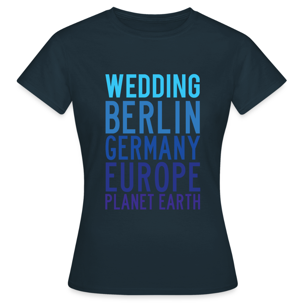 Wedding Planet Earth - Frauen Premium T-Shirt - Navy