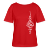 Fernsehturm der Noten - Relaxed Rundhals Frauen Bio-T-Shirt - Rot
