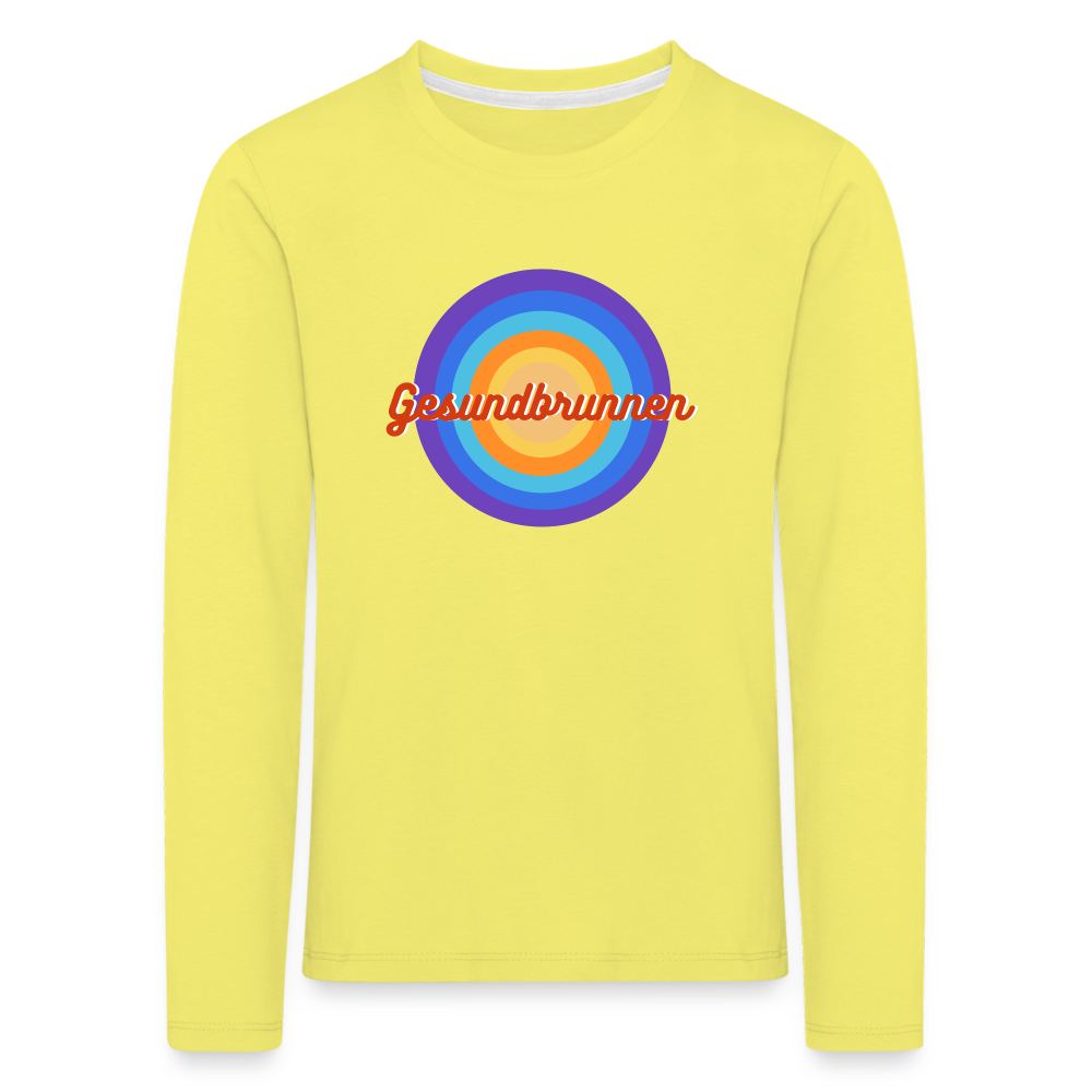 Gesundbrunnen Retro - Kinder Langarmshirt - Gelb