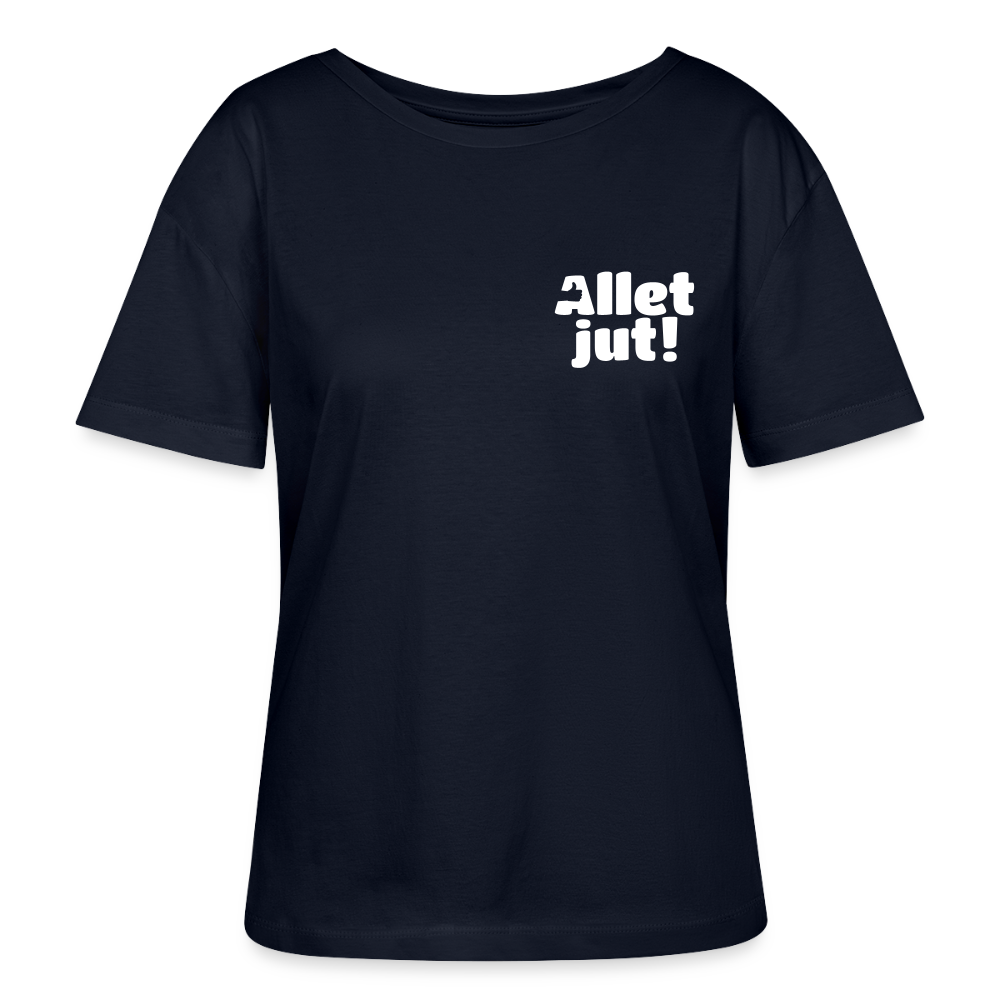 Allet Jut - Relaxed Rundhals Frauen Bio-T-Shirt - Navy