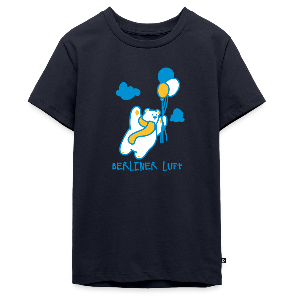 Der Bär fliegt - Teenager Premium T-Shirt - Navy