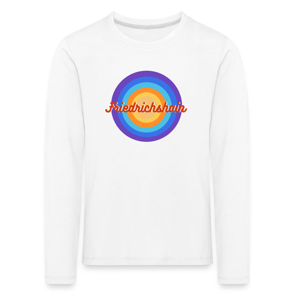 Friedrichshain Retro - Kinder Langarmshirt - Weiß